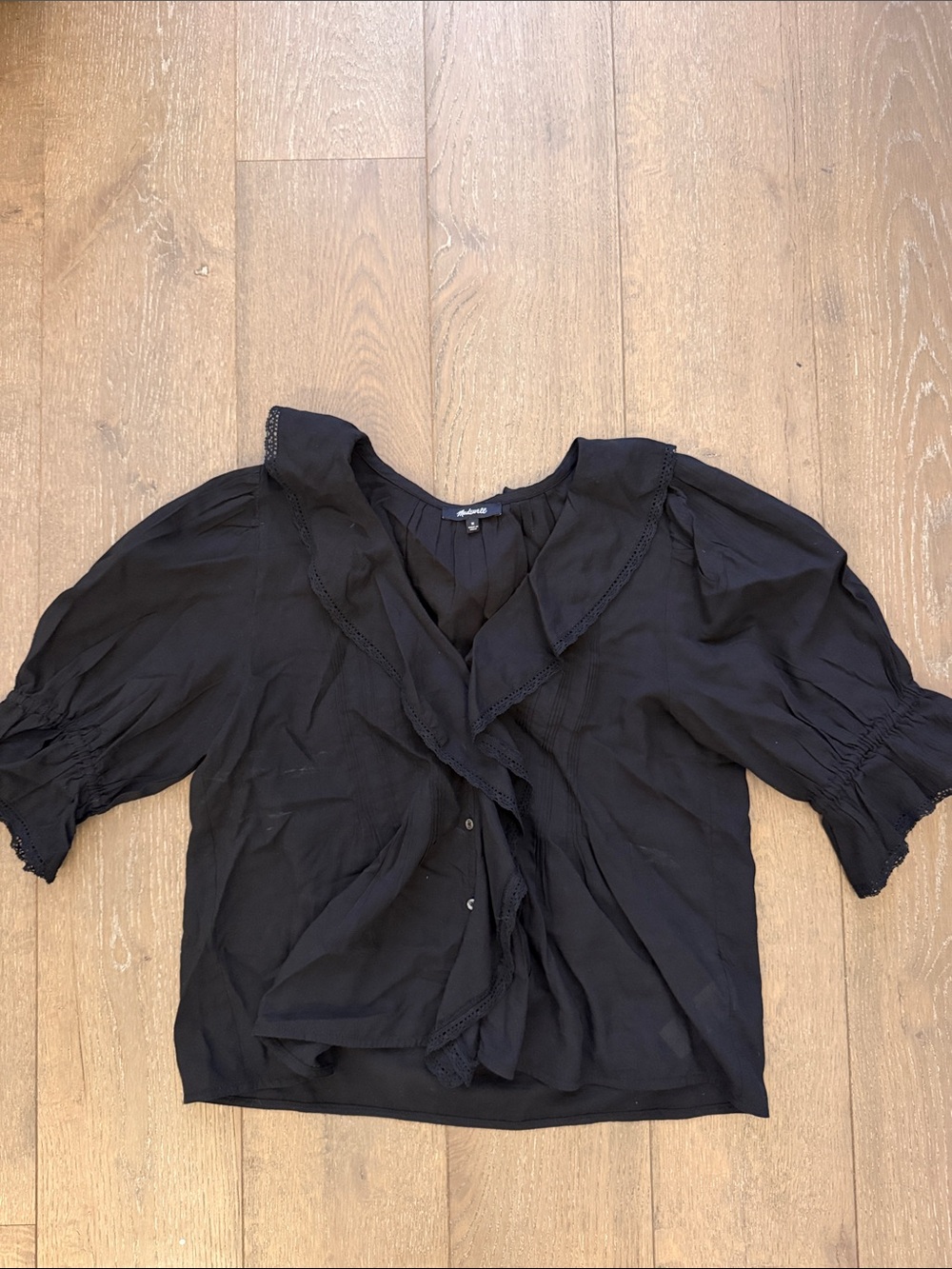 Madewell Ruffled Pintuck Top